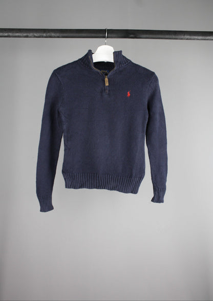 Ralph Lauren Cable Knitwear Quarter Zip Sweater (Kids S)